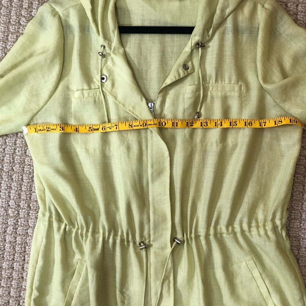 Chico's Hooded Zip-Up Linen-look Jacket, Size 1 (Size M, 8) - Picture 9 of 12